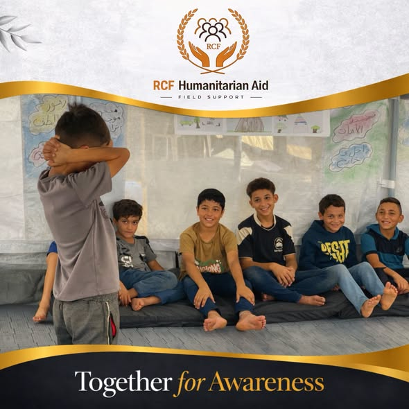 Awareness session inside safe space tent